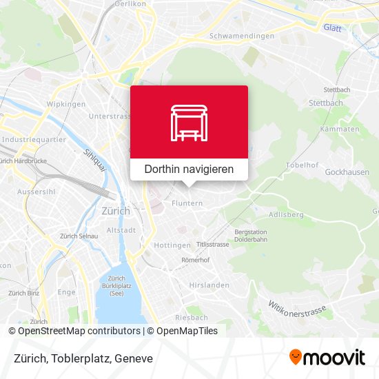 Zürich, Toblerplatz Karte
