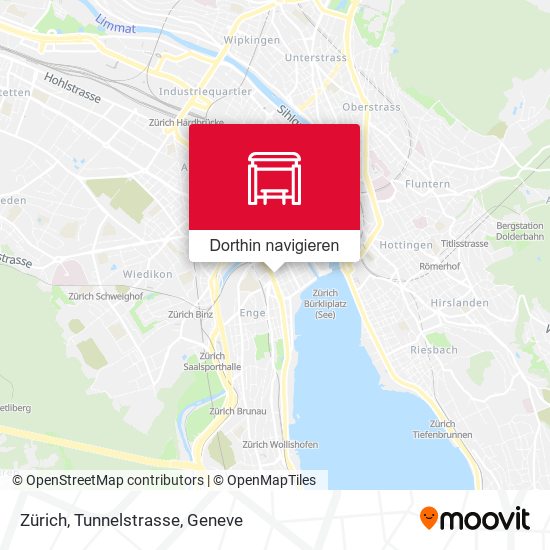 Zürich, Tunnelstrasse Karte