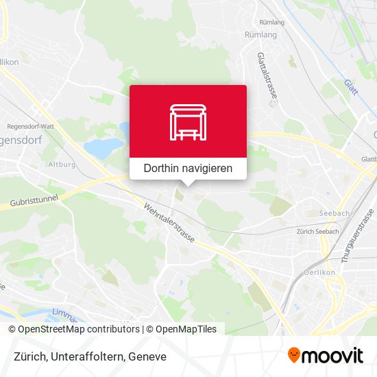 Zürich, Unteraffoltern Karte