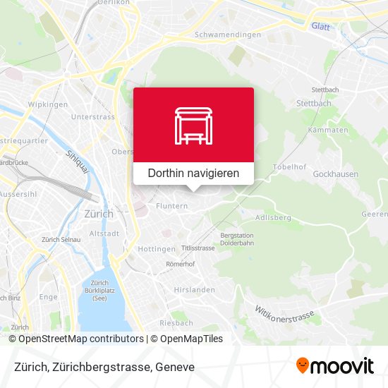 Zürich, Zürichbergstrasse Karte