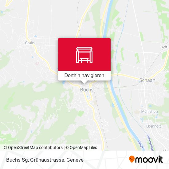Buchs Sg, Grünaustrasse Karte