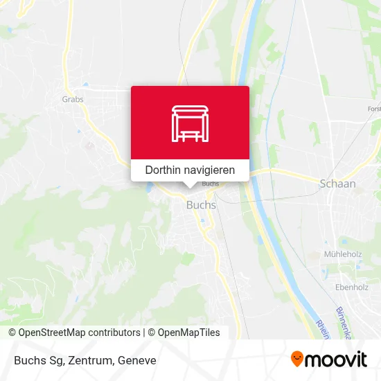 Buchs Sg, Zentrum Karte