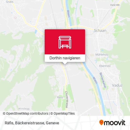 Räfis, Bäckereistrasse Karte