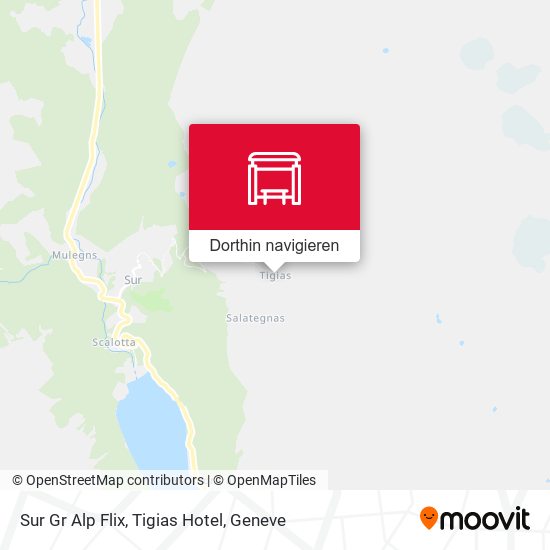 Sur Gr Alp Flix, Tigias Hotel Karte