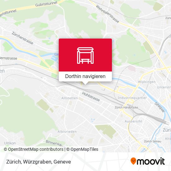 Zürich, Würzgraben Karte