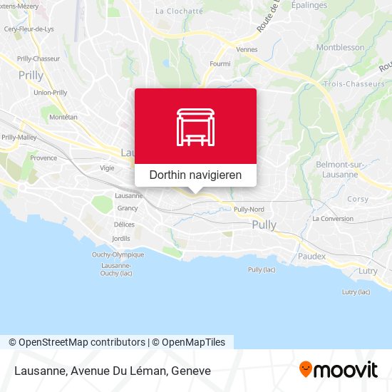 Lausanne, Avenue Du Léman Karte