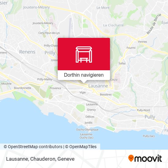 Lausanne, Chauderon Karte