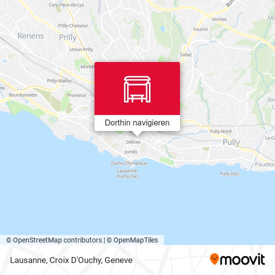 Lausanne, Croix D'Ouchy Karte