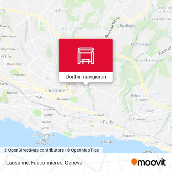 Lausanne, Fauconnières Karte