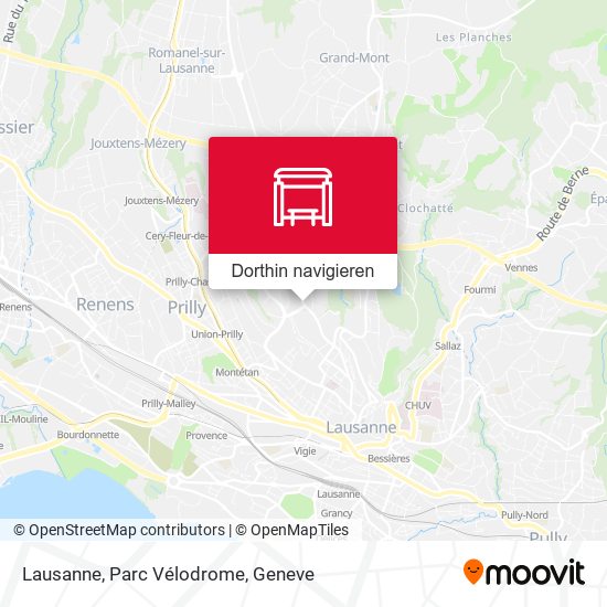 Lausanne, Parc Vélodrome Karte