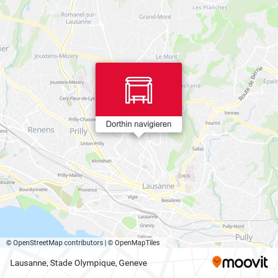 Lausanne, Stade Olympique Karte