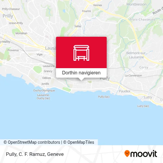 Pully, C. F. Ramuz Karte