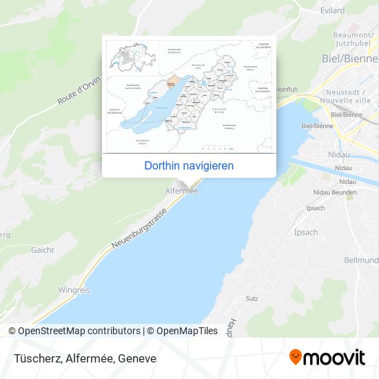Tüscherz, Alfermée Karte