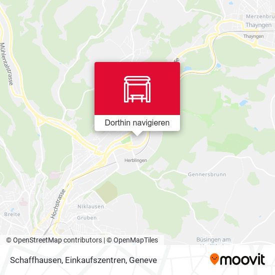 Schaffhausen, Einkaufszentren Karte