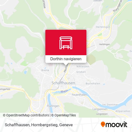Schaffhausen, Hornbergstieg Karte