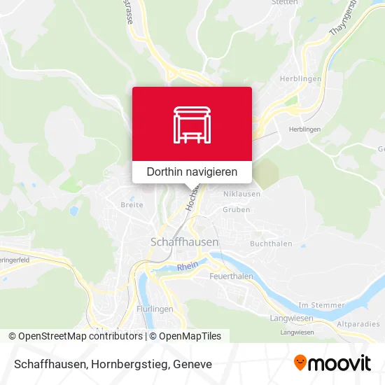 Schaffhausen, Hornbergstieg Karte