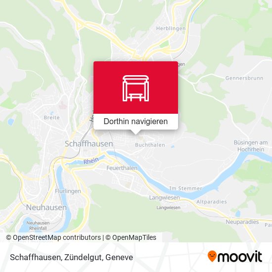 Schaffhausen, Zündelgut Karte