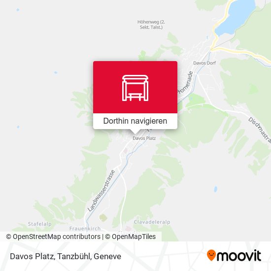Davos Platz, Tanzbühl Karte