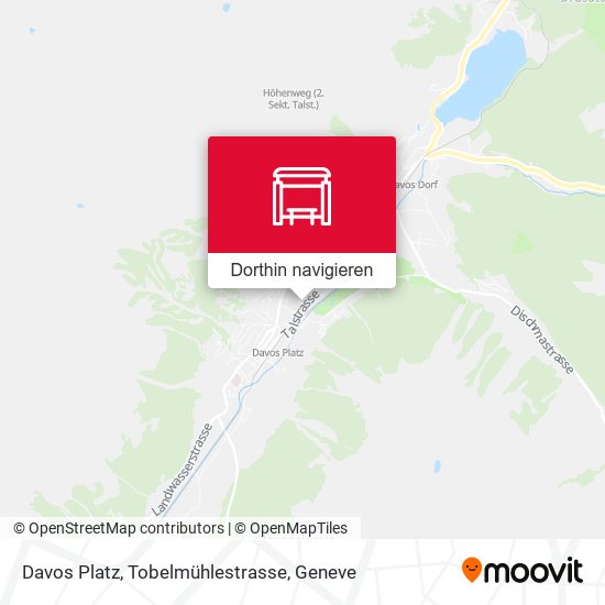 Davos Platz, Tobelmühlestrasse Karte