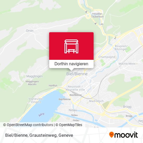 Biel/Bienne, Grausteinweg Karte