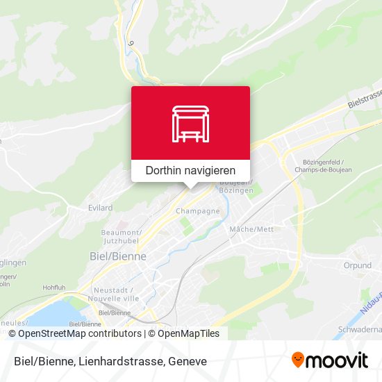 Biel/Bienne, Lienhardstrasse Karte
