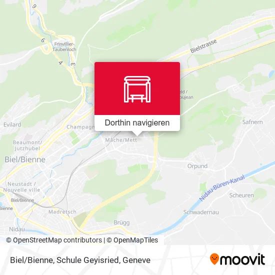 Biel/Bienne, Schule Geyisried Karte