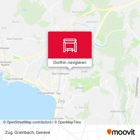 Zug, Grienbach Karte