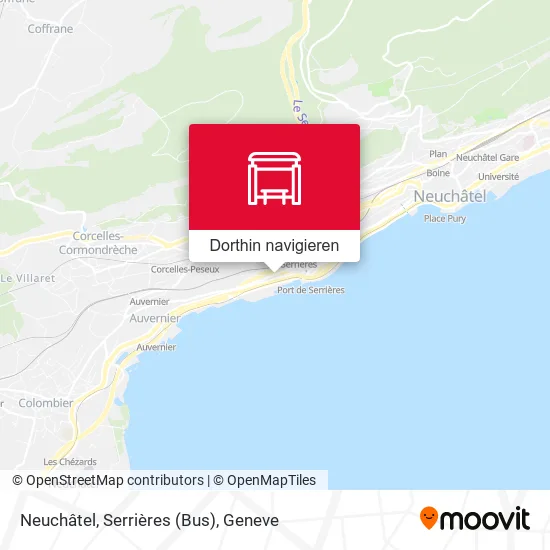 Neuchâtel, Serrières (Bus) Karte