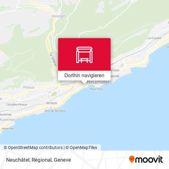 Neuchâtel, Régional Karte