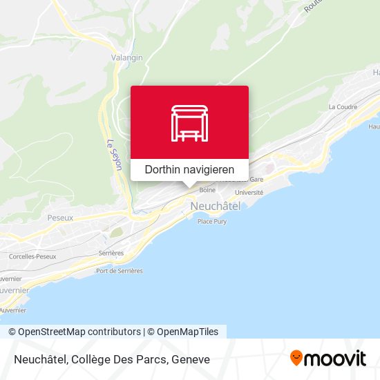 Neuchâtel, Collège Des Parcs Karte