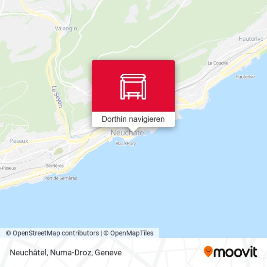 Neuchâtel, Numa-Droz Karte
