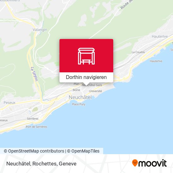 Neuchâtel, Rochettes Karte