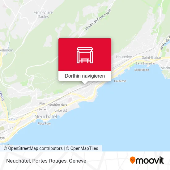 Neuchâtel, Portes-Rouges Karte