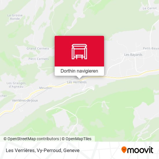 Les Verrières, Vy-Perroud Karte