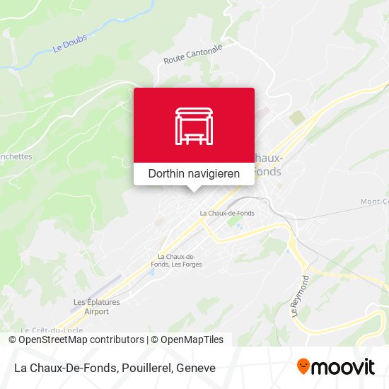 La Chaux-De-Fonds, Pouillerel Karte