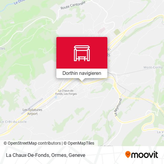 La Chaux-De-Fonds, Ormes Karte