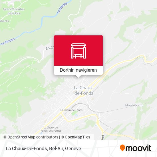 La Chaux-De-Fonds, Bel-Air Karte