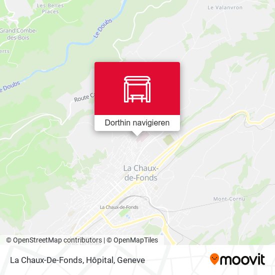 La Chaux-De-Fonds, Hôpital Karte