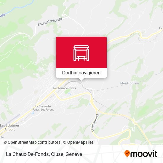 La Chaux-De-Fonds, Cluse Karte