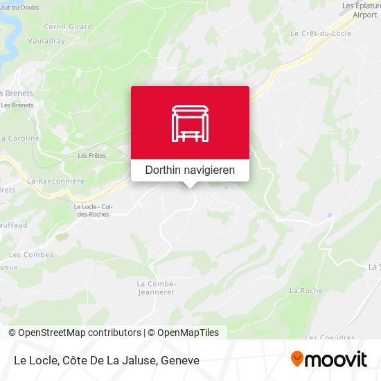 Le Locle, Côte De La Jaluse Karte