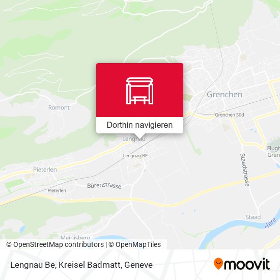 Lengnau Be, Kreisel Badmatt Karte