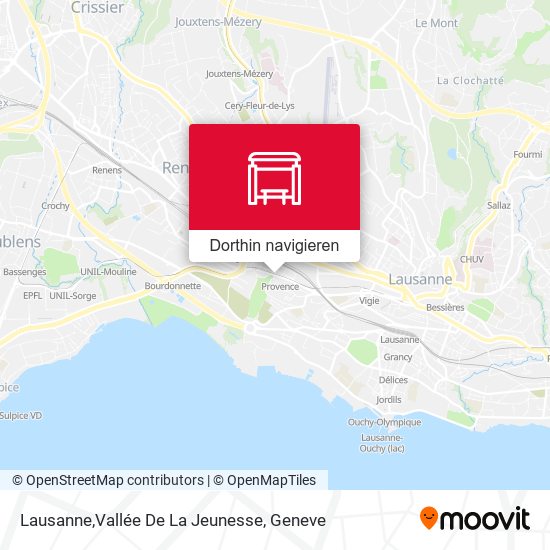 Lausanne,Vallée De La Jeunesse Karte