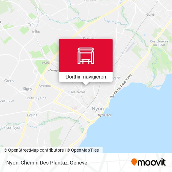 Nyon, Chemin Des Plantaz Karte