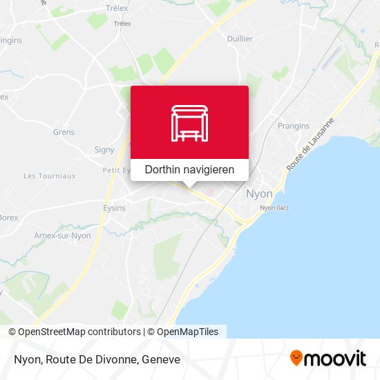 Nyon, Route De Divonne Karte
