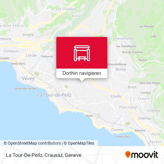 La Tour-De-Peilz, Crausaz Karte