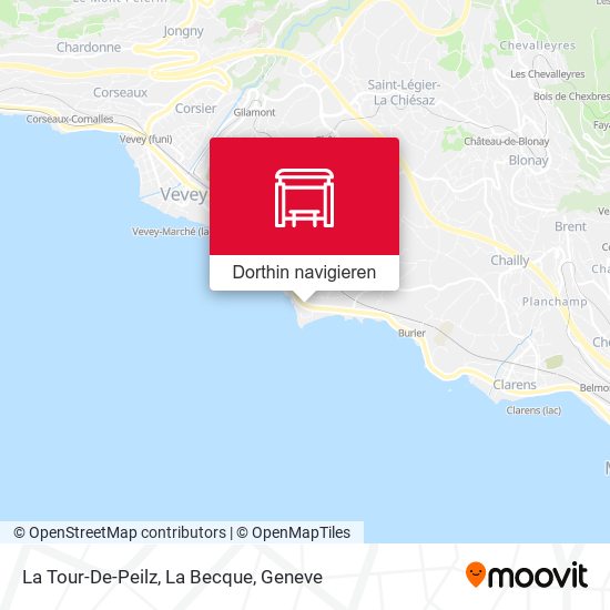 La Tour-De-Peilz, La Becque Karte