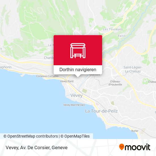 Vevey, Av. De Corsier Karte