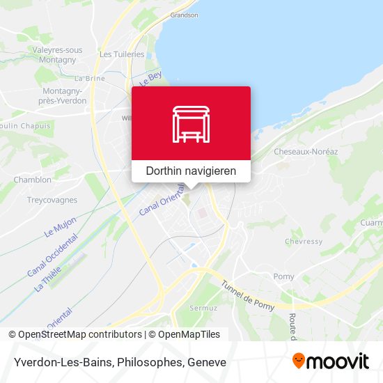 Yverdon-Les-Bains, Philosophes Karte
