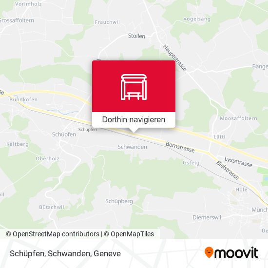 Schüpfen, Schwanden Karte