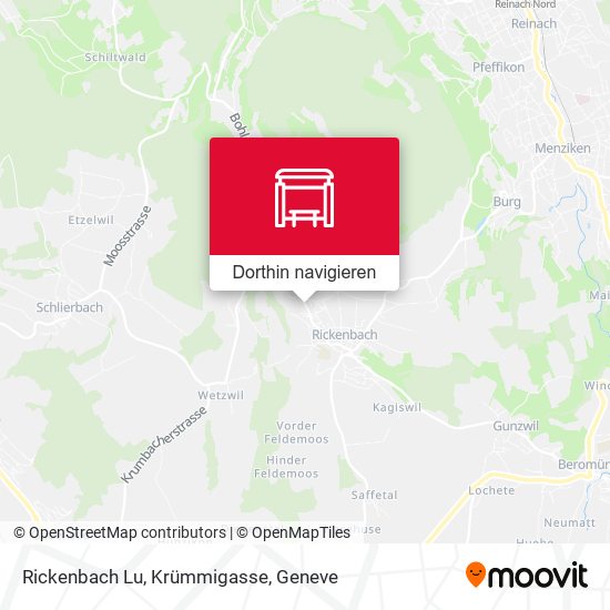 Rickenbach Lu, Krümmigasse Karte